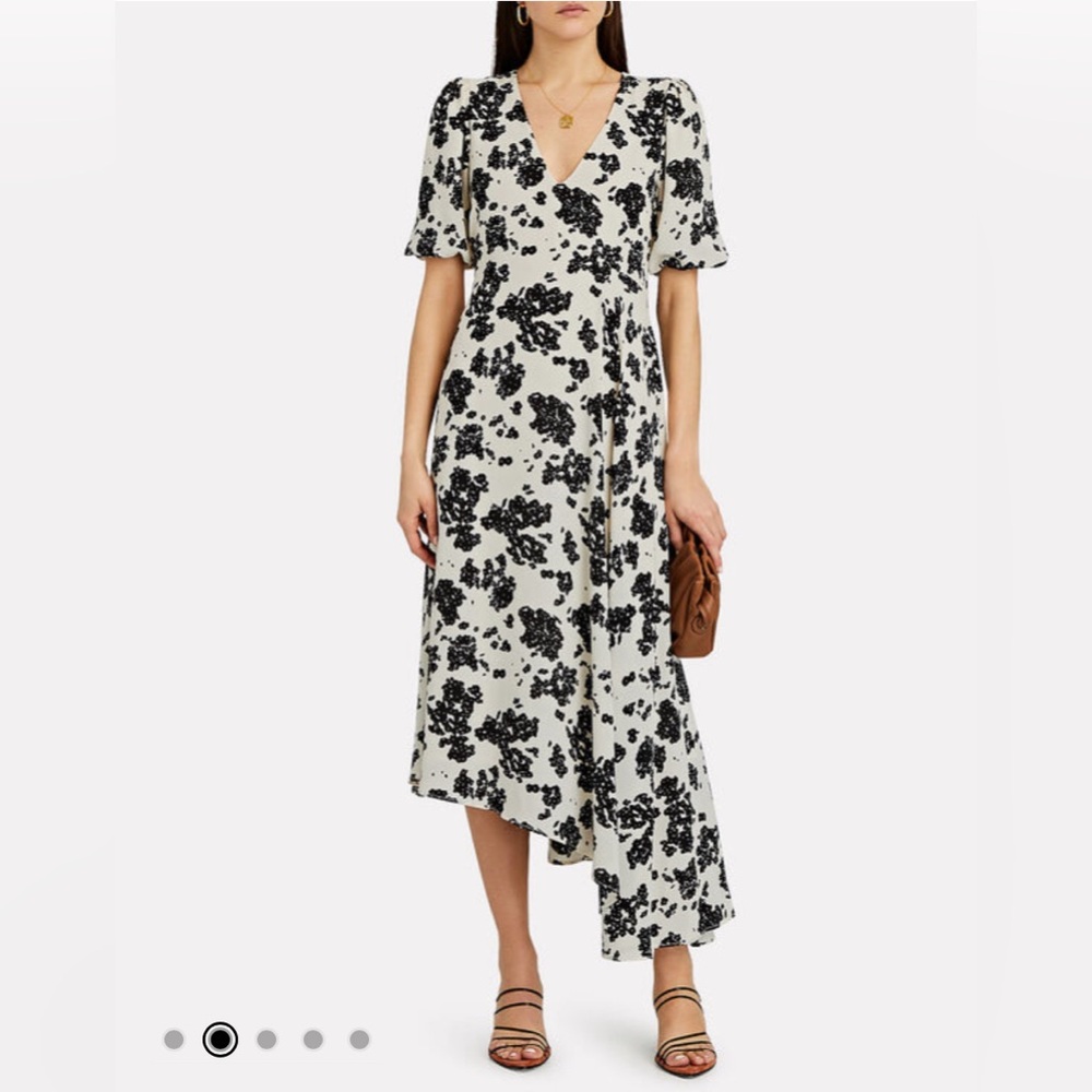 NOTES DU NORD Orchid Asymmetrical Floral Dress